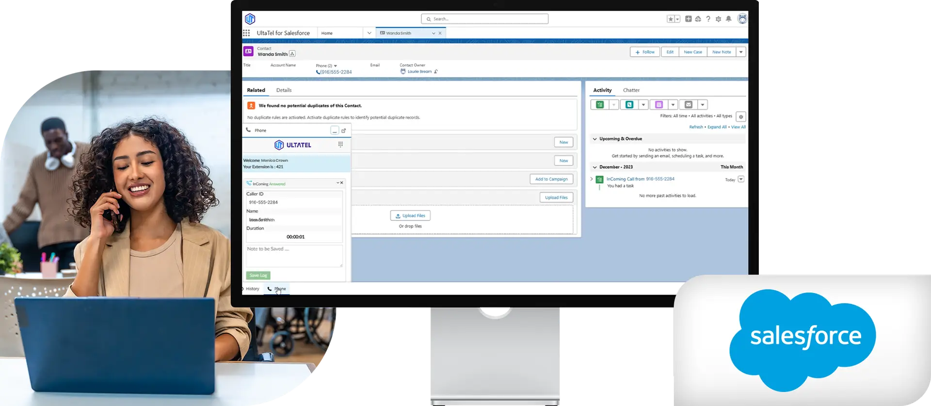 Salesforce Integration with ultatel cloud phone system